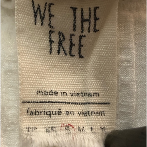 We the Free Winter White Faux Wrap Blouse Size Small - Picture 5 of 8